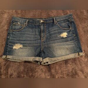 Mossimo Supply Co. Distressed Denim Shorts - Blue